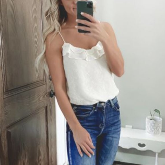 Adeline Textured Ruffle Bodysuit - Picture 1 of 3